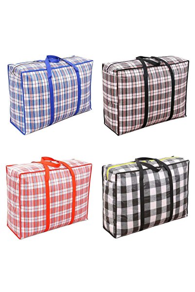 Generic Pack of 4 Strong Storage Laundry Bags - Big Moving/Shopping Bags with...