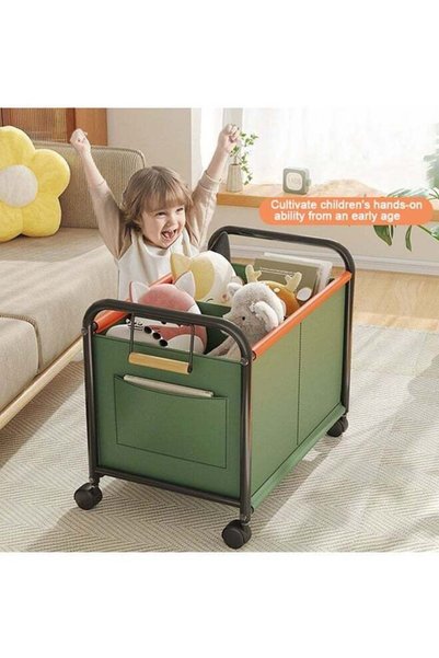 Generic Storage Basket, Removable Storage Trolley, Large Capacity Toy Storage...