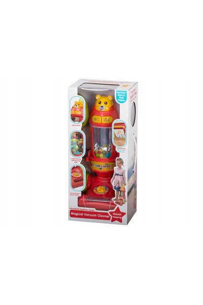 Ikonka Aspirator vertical fără fir pentru copii, interactiv cu sunete, Malinow