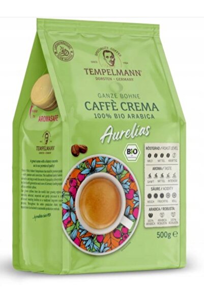 Tempelmann s TEMPELMANN Aurelias Crema Bio cafea boabe întregi 500g