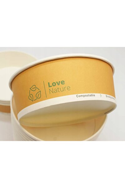 love nature Bol de hârtie 500ml Fără plastic kraft 50 buc.