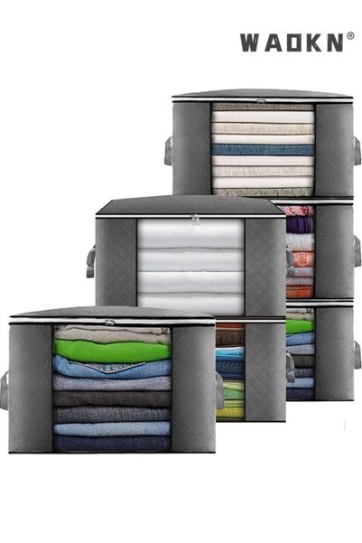 Generic 6 PCS large storage bags, clothes storage box,Foldable Non-Woven Clot...