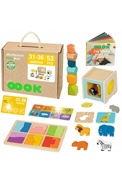 woopie GREEN Box Box XXL Jucărie Senzorială Educativă Montessori 7 în 1