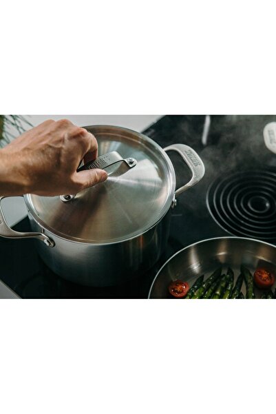 NO BRAND Oală Skottsberg cu capac 24 cm Oțel inoxidabil 4.75l