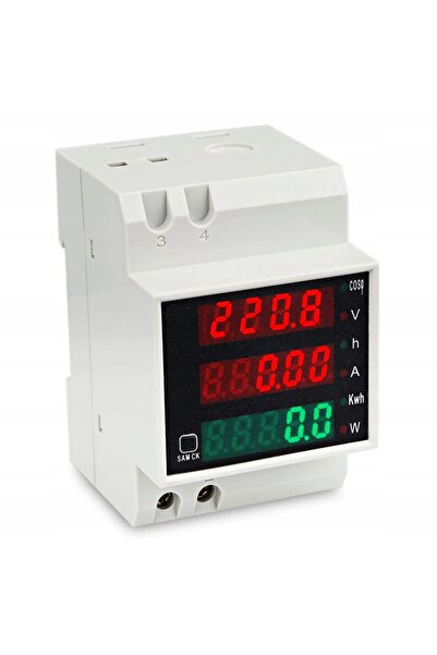 NO BRAND Contor 4 în 1 Voltmetru Ampermetru AC 230V 100A DIN