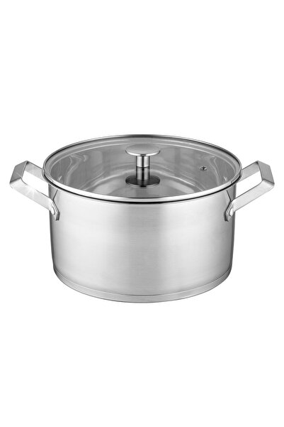 FLORINA Oală Maddox 24 cm 5,8l din oțel inoxidabil cu capac, pentru inducție ...