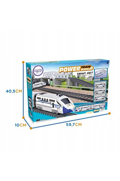 woopie Tren electric uriaș de 914 cm, pod și tunel de tren, 86 elemente. Set