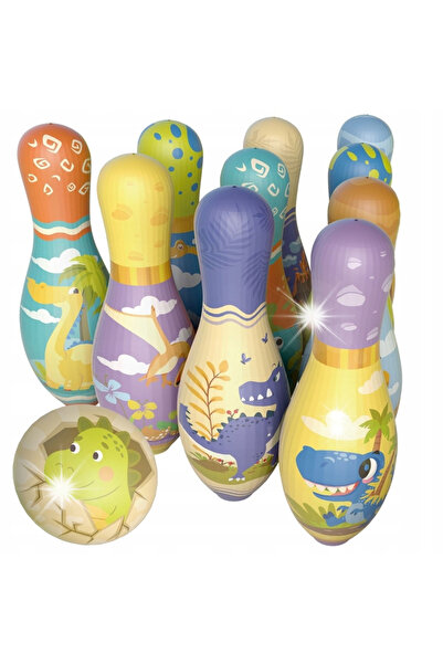 woopie Set de mingi moi cu dinozauri pentru jocuri de îndemânare, 12 bucăți C...