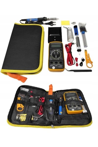 NO BRAND Kit de scule electrice, fier de lipit 60W, multimetru XL380L, organi...