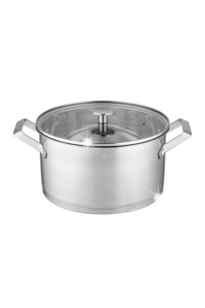 FLORINA Oală Maddox 20 cm 3,4l din oțel inoxidabil cu capac, pentru inducție ...