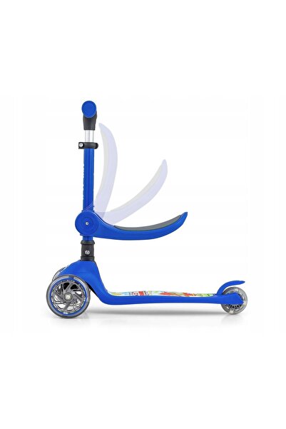 Milly Mally Trotinetă cu trei roți pentru copii Trotinetă Fuzzy Blue Milly
