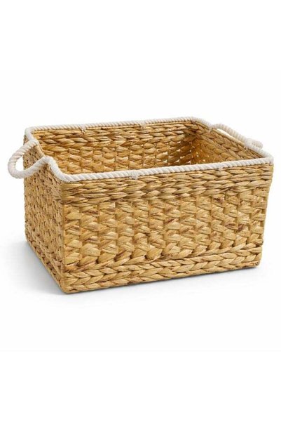 Generic Homesmiths Rectangular Storage Basket with Metal Frame Small, L 35.5 ...