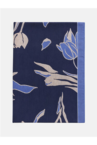 LC Waikiki Navy Blue Floral Patterned Women's Shawl