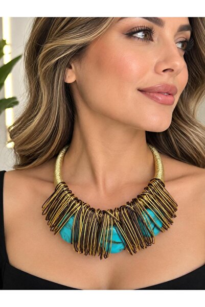 ZS Aksesuar Handmade Special Design Necklace – Bohemian Luxurious and Showy W...
