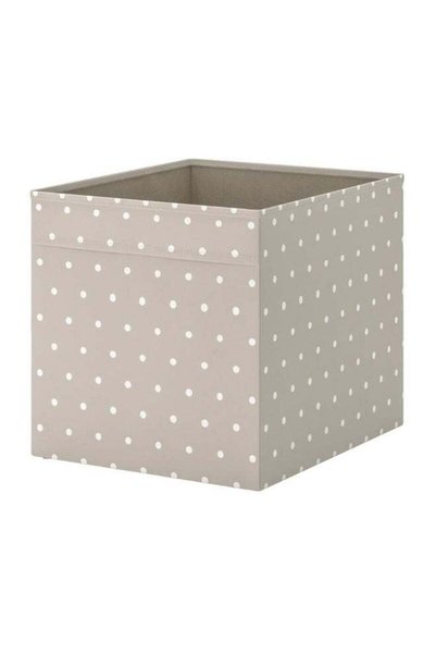 Generic DRÖNA Box, beige/dotted, 33x38x33 cm