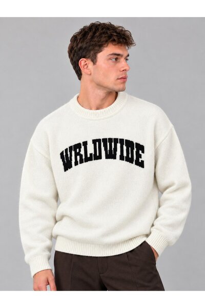 Thebomb Oversize Wrlowıde Written Cotton Sweatshirt