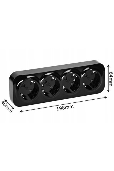 Orno Priză dublă ALL N/T 2P+Z SCHUKO IP20, Negru - ON-7210/GS/B