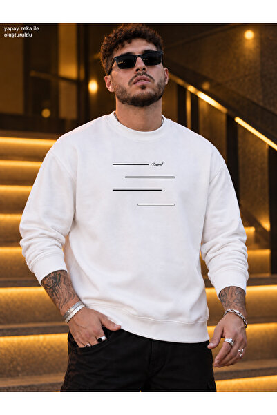 caddekombin Men's Minimal Striped / Graphic Printed Crew Neck Casual Regular ...