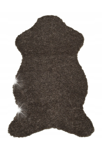 DECORIS Covor pufos moale, maro, 50x90cm, elegant