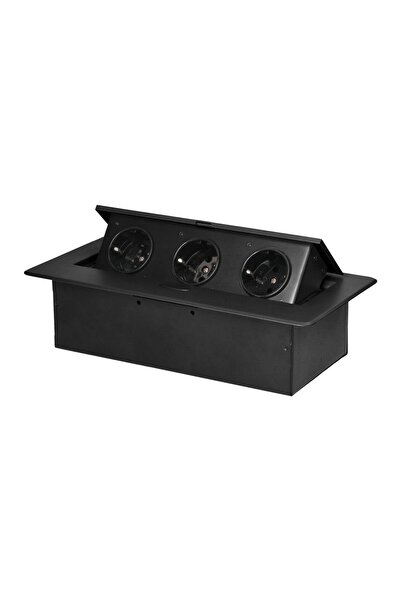 Orno Εντοιχιζόμενη Πρίζα Επίπλων OR-GM-9032(GS)/B, 16Α, 3680W, Χωρίς Καλώδιο,...