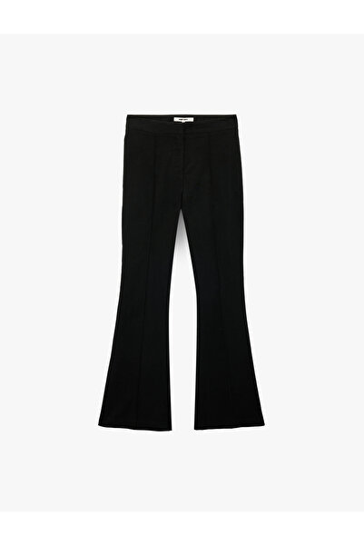Koton Viskon Karışımlı Slim Fit İspanyol Paça Pantolon