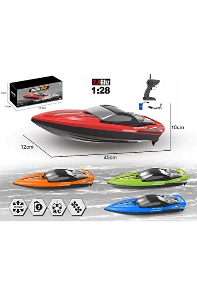 Pegaz Toys Barcă cu motor cu telecomandă, alimentată cu baterii 2.4G, pentru ...