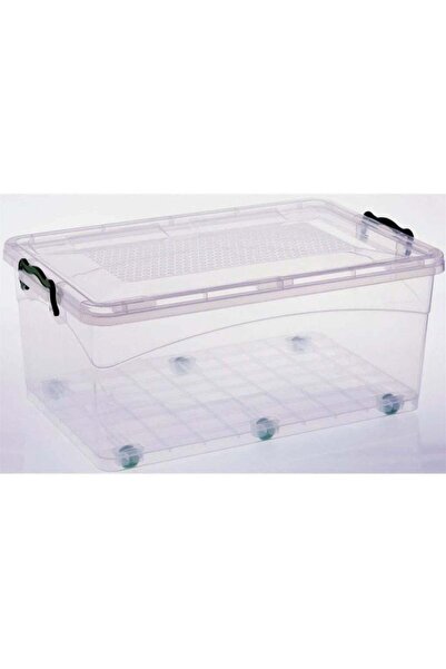 Generic 40L Large Plastic Storage Box with Lid & Wheels | Clear Stackable Org...