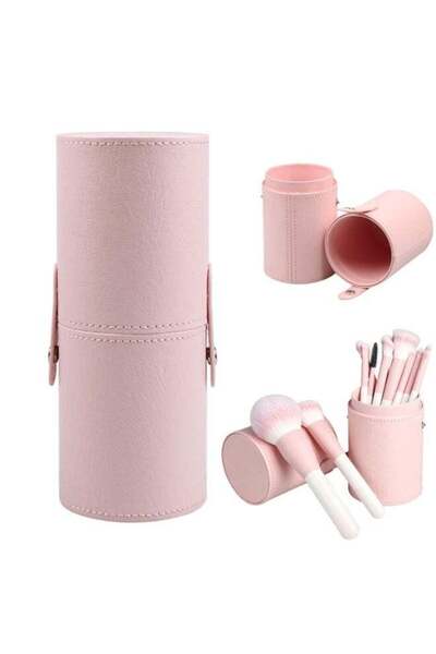 Generic 2-in-1 Detachable PU Leather Makeup Brush Holder, Waterproof Dustproo...
