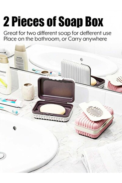 Generic 2 pack Travel Soap Dishs Holder with Lid for Shower Travel Soap Case ...