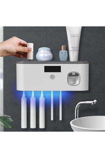 Generic Wall Mounted Toothbrush Holder with Toothpaste Dispenser Electric Too...