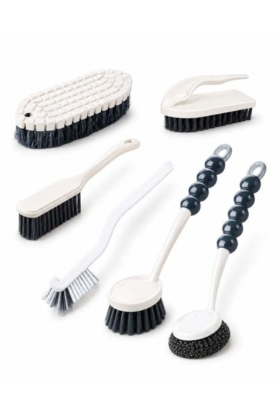 Generic 6 Piece Multi-Purpose Cleaning Brush Set, Kitchen Sink Pan Crevice Sc...