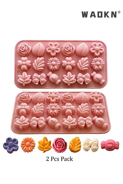 Generic Flower Candy Molds Silicone 18 Cavity Silicone Mold with Assorted Flo...