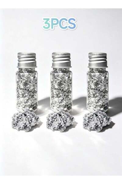 Generic 3 PCS Silver Leaf Cake Decoration Silver Flakes Food Silver Foil Deco...