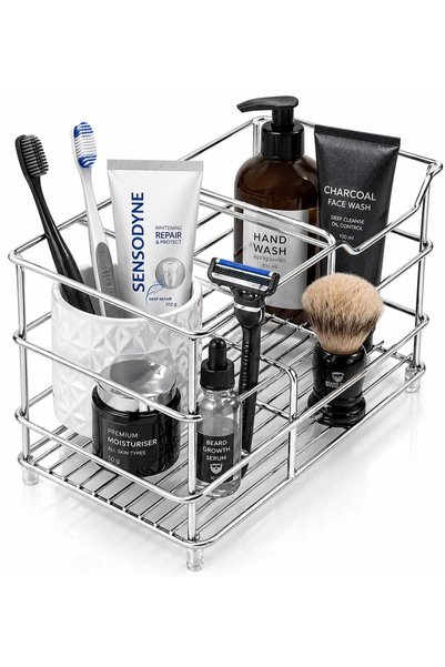 Generic Dunekart Stainless Steel Toothbrush Holder Stand, 5 Slot Bathroom Org...