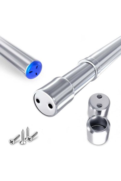 Generic Extendable Curtain Rod, Stainless Steel Extendable Rod , 47 - 80 CM C...