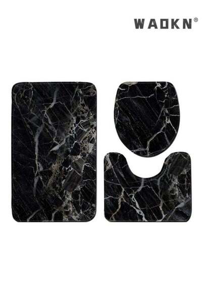 Generic Bathroom Rug Set,3 Pieces U Shaped Toilet Contour Matm,Bath Rug,andTo...