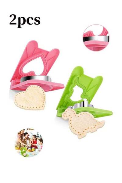 Generic 2PCS Sandwich Maker,Sandwich Cutters for Kids Lunch,Crustless Breakfa...