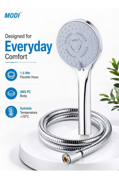 Generic Spiral Massage Hand Shower With 1.5m Hose, 100mm Water-Efficient Show...