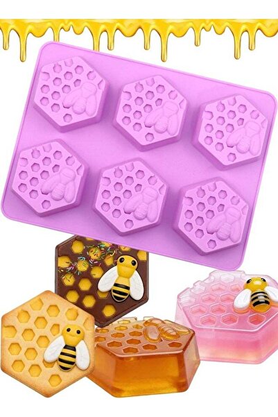 Generic 3D Bee Honeycomb Silicone Mold For Soap Bath Bomb Lotion Bar Chocolat...