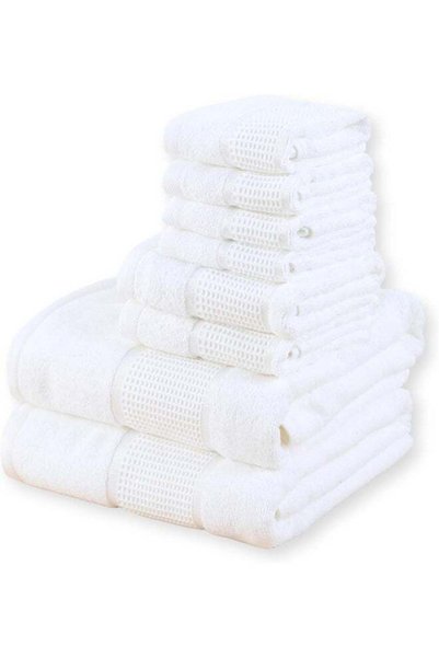 Generic Home Dwell Premium Bath Towels Set - Set of 8 - 100% Cotton Highly Ab...