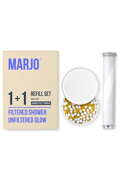 Generic Marjo 1+1 Shower Filter Refill – 5µm Activated Carbon, KDF-55 & Calci...