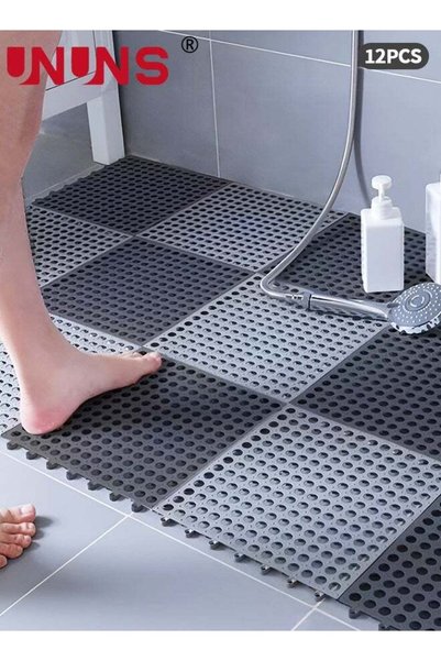 Generic 12PCS 30*30cm Interlocking Bathroom Mat,Interlocking Cushion,Splicing...