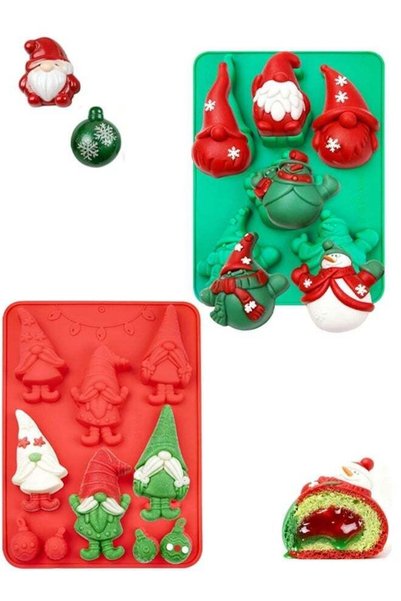 Generic 2 Pack Gnome Silicone Baking Mold, Bell‑Shape Mini Mould for Chocolat...