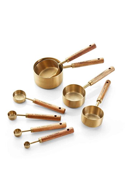 Generic Beram 8 Piece Coffee Measuring Cup and Spoon Set Stainless Steel Kitc...