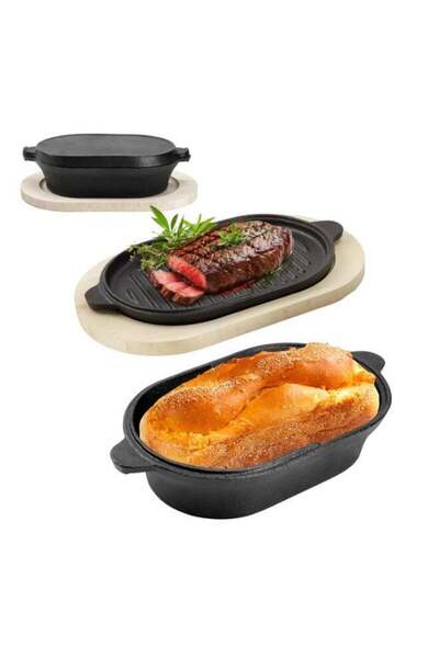 Generic Cast Iron Bread Loaf Pan with Lid, 2-in-1 Oven Pot & Skillet Lid, 9 x...