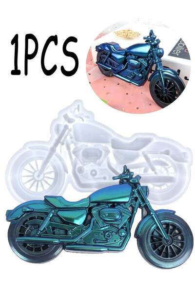Generic Cool 3D Motorbike Silicone Mold, Vintage Motorcycle Epoxy Resin Mold,...