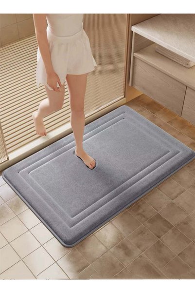 Generic 1-Piece Bathroom Mat Super Absorbent Non-Slip Floor Mat Coral Velvet ...