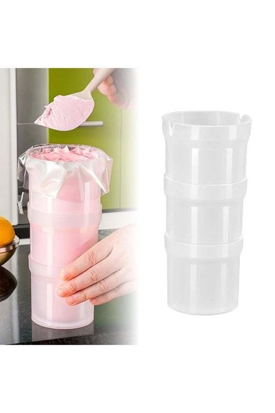 Generic Pastry Piping Bag Holder Stand for Filling, Translucent Clear Plastic...
