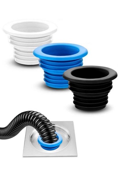 Generic 3Pcs Drain Pipe Hose, Silicone Plug Sewer Seal Ring, for Washing Univ...