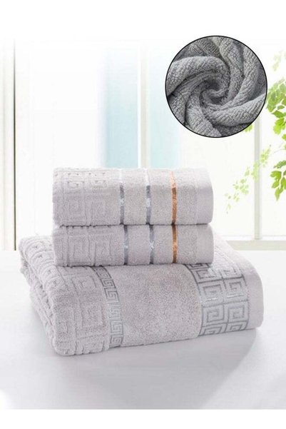 Generic 3 Pcs Towel Set, 100% Cotton Bathroom Towel Set, Fast Absorbent, Skin...